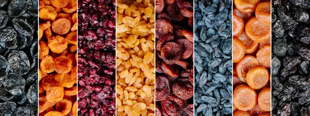 انواع میوه های خشک